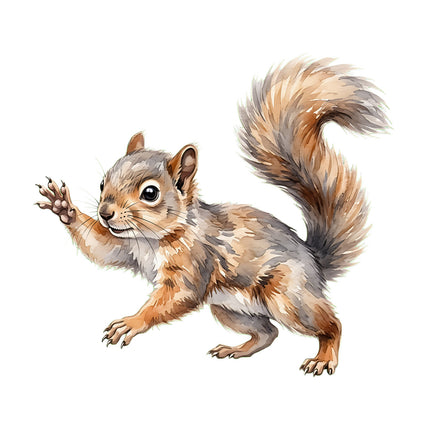 squirrel fabric panel