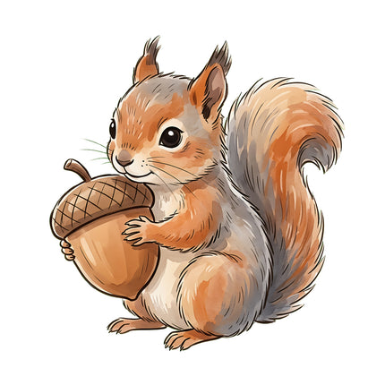 squirrel quilt square