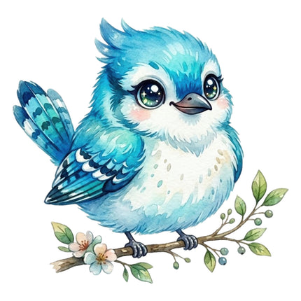 baby blue jay quilt square