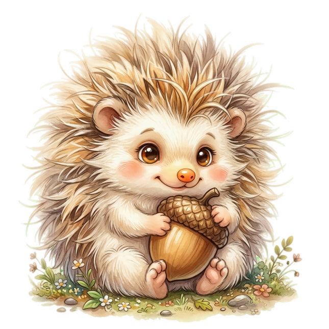 hedgehog fabric panel