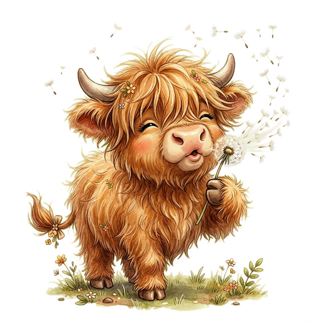 highland cow quilt square