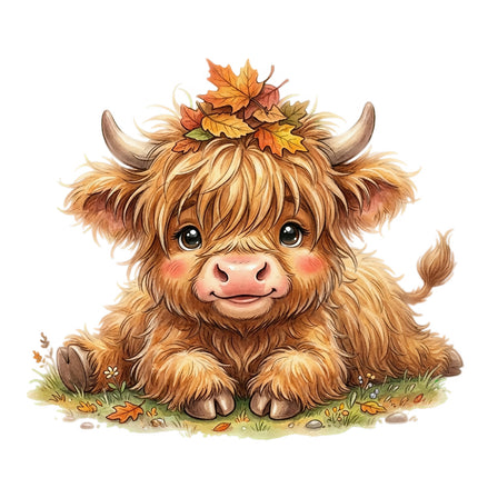 highland cow quilt square