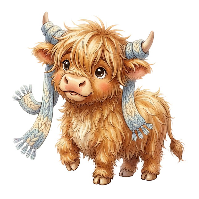 highland cow quilt block