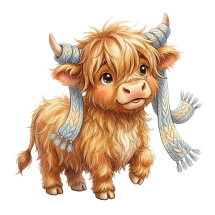 highland cow quilt square
