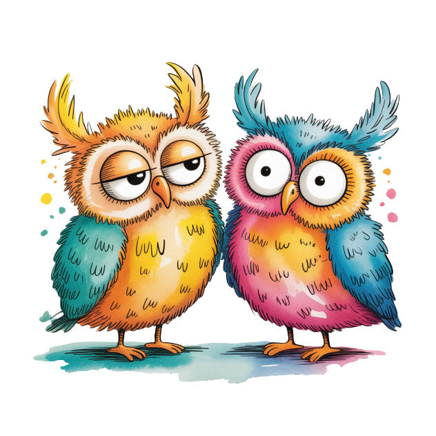 colorful owl quilt square