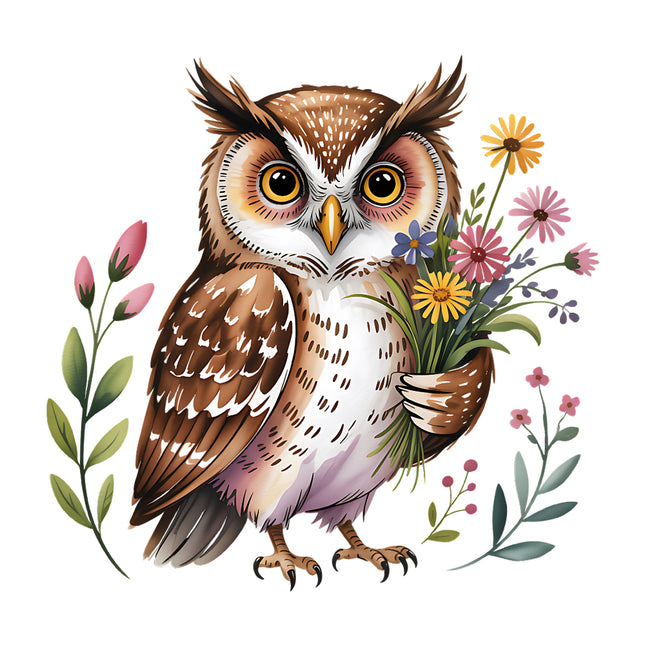 owl cotton quilt block