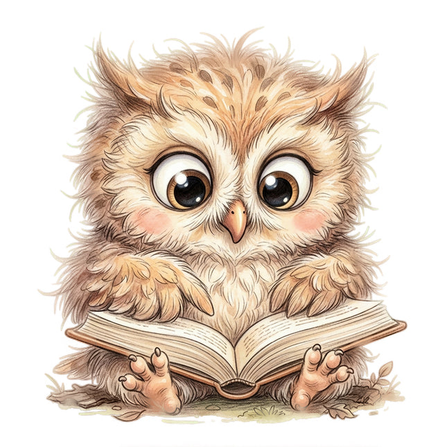 reading owl quilt square