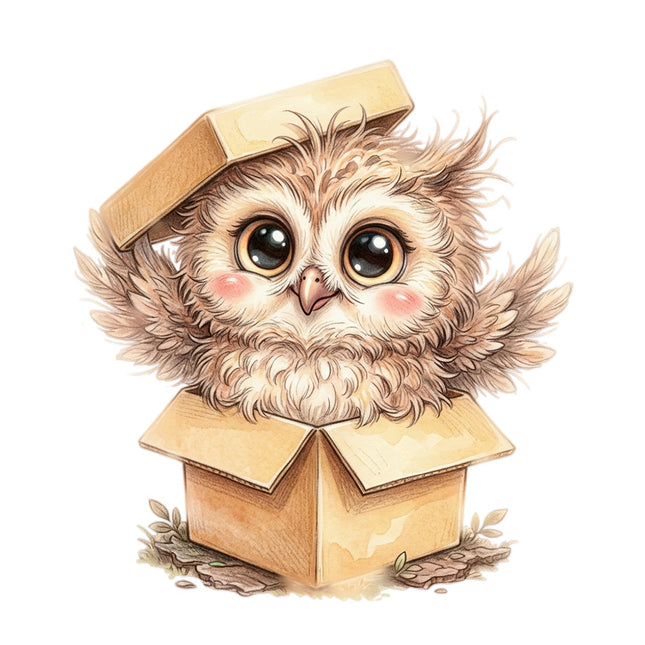 owl fabric panel square