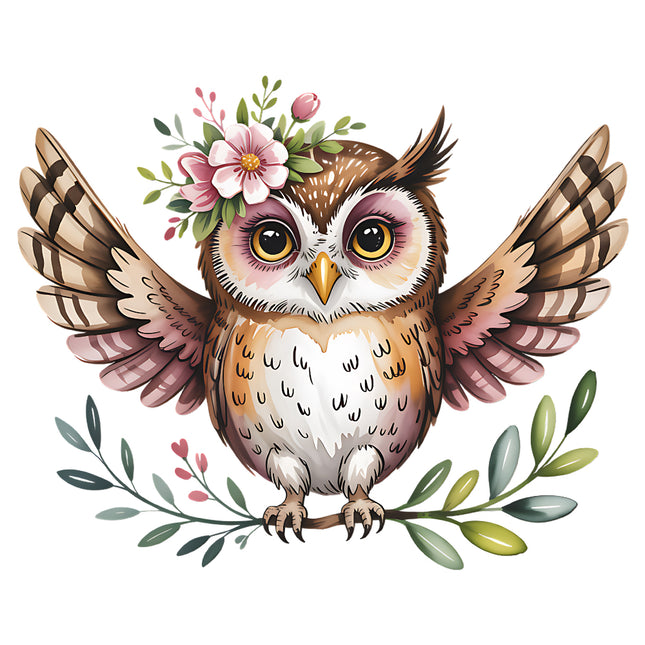 boho owl quilt square