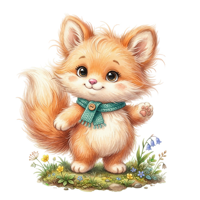 fox fabric panel square