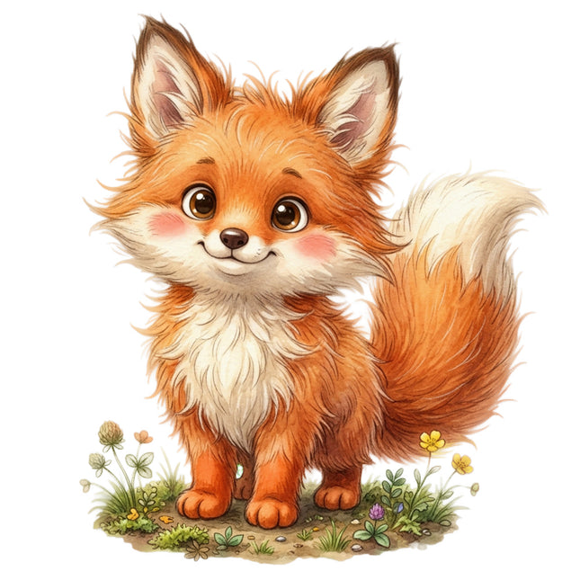 fox fabric panel square