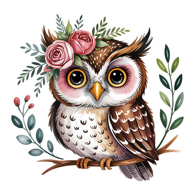 boho owl quilt square