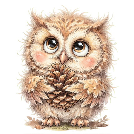 owl fabric panel square