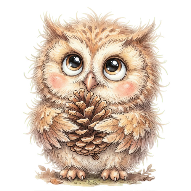 owl fabric panel square