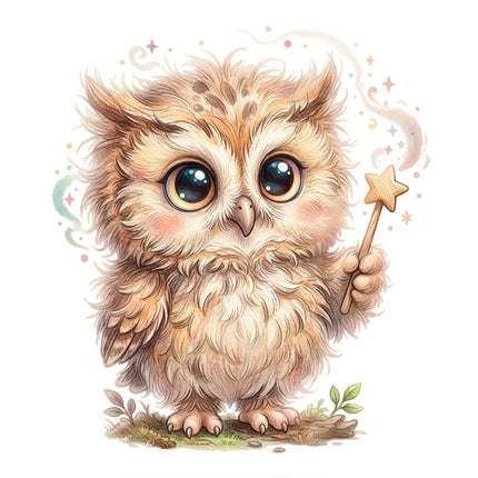 owl fabric panel square