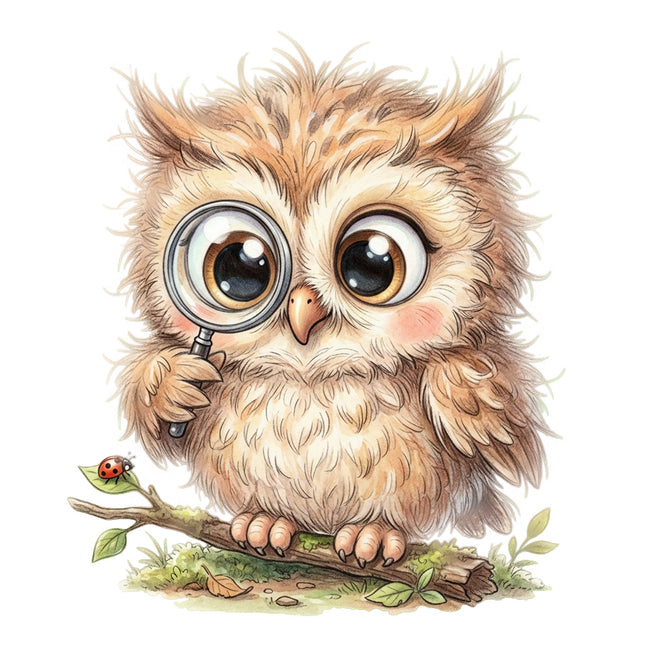 owl fabric panel square