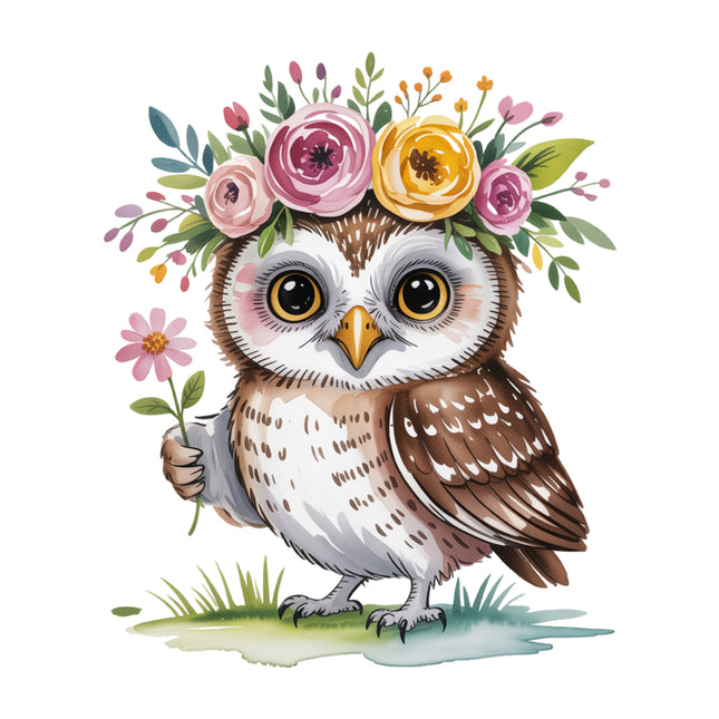boho owl quilt square
