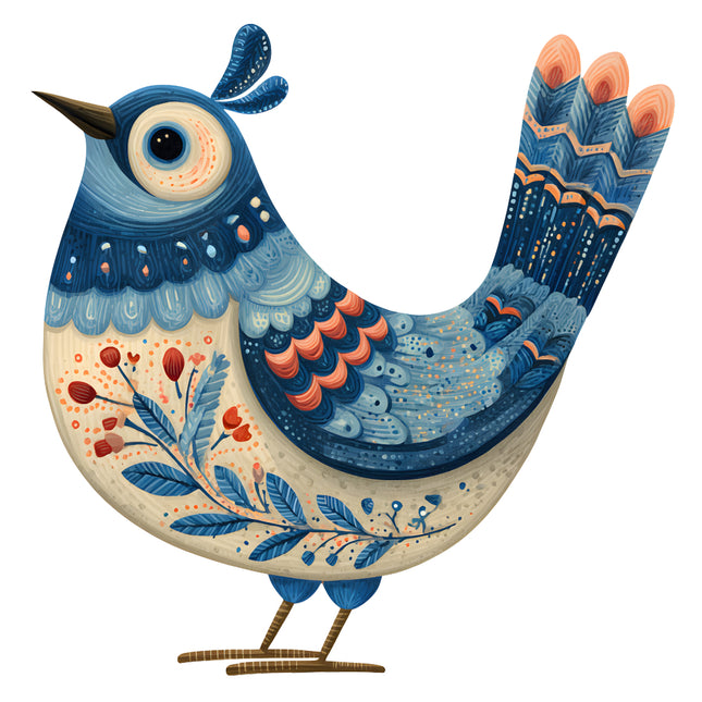 blue bird quilt square