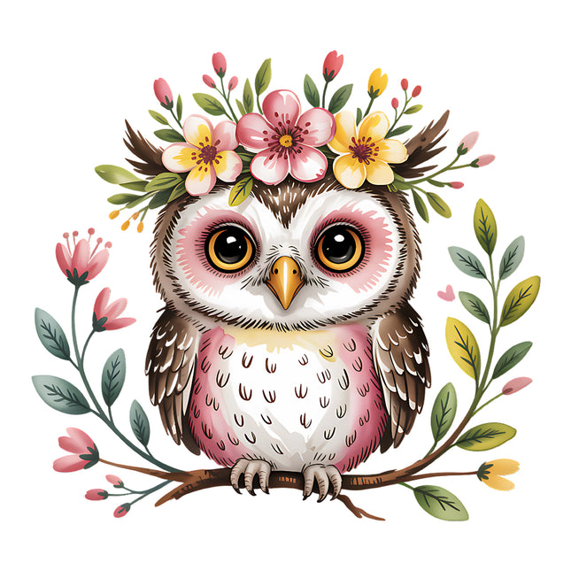 boho owl quilt square