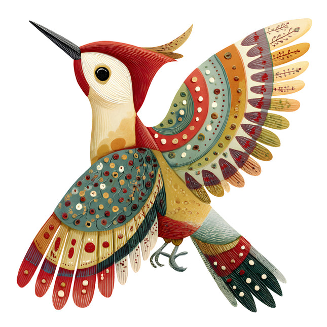 bird fabric panel square
