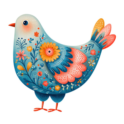 bird fabric panel square