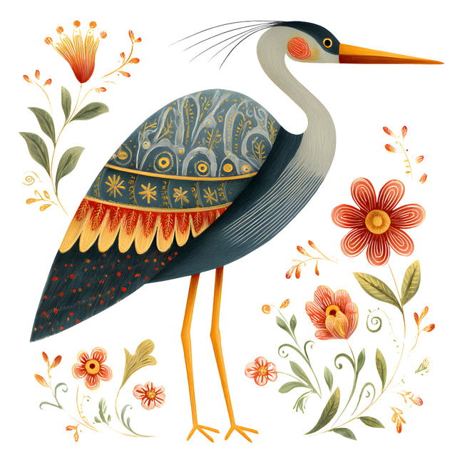 bird fabric panel square