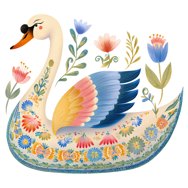 folk bird quilt square