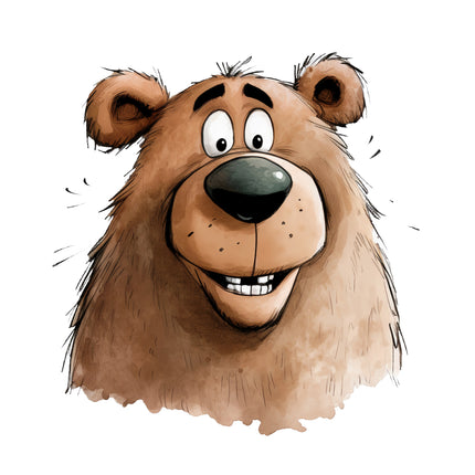 humor bear quilt square