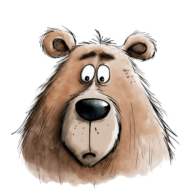 funny bear quilt block