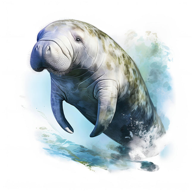 Manatee cotton quilt square