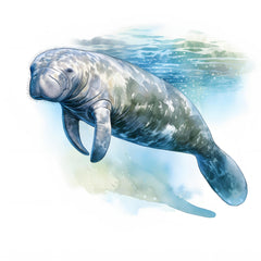 Manatee cotton quilt block