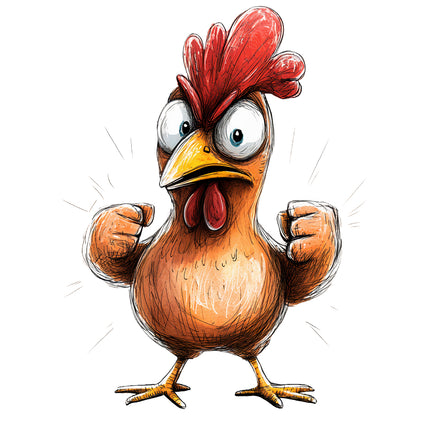 humor chicken fabric panel