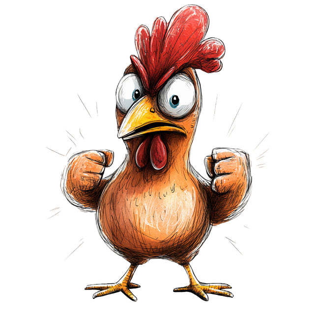 humor chicken fabric panel