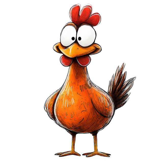 humor chicken fabric panel