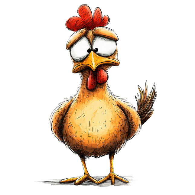 humor chicken fabric panel