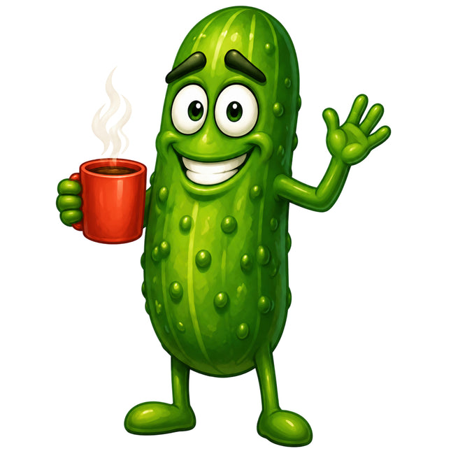 smiling pickle fabric panel