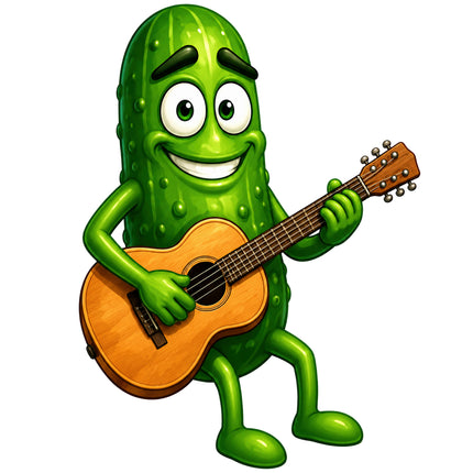 smiling pickle fabric panel