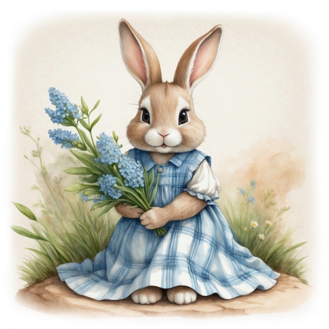 chic rabbit cotton quilt square