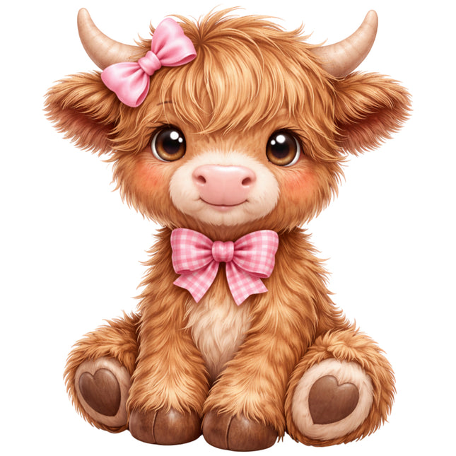 highland cow quilt block