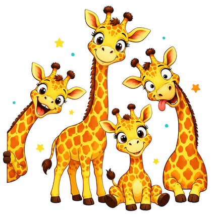 giraffes fabric panel