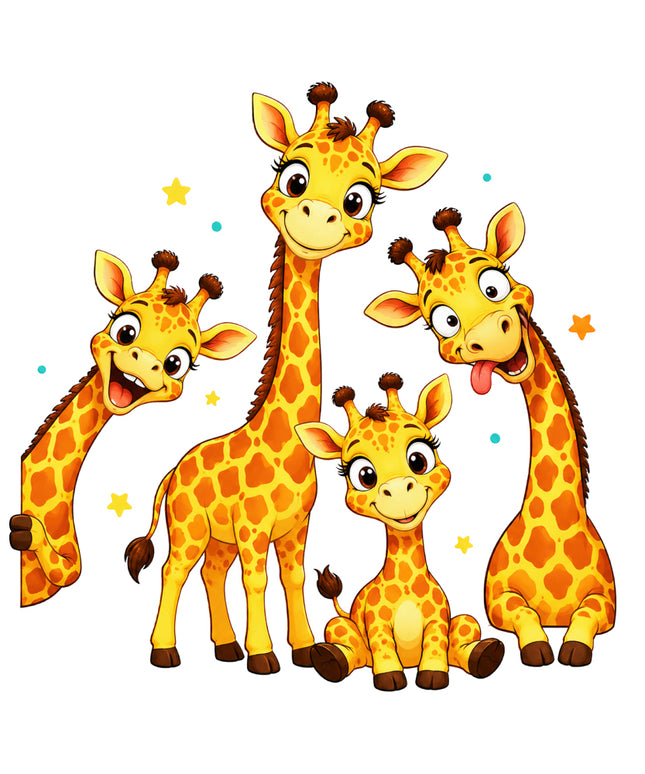giraffes fabric panel