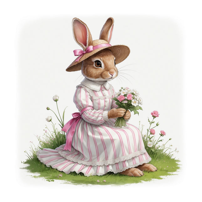 rabbit cotton quilt square
