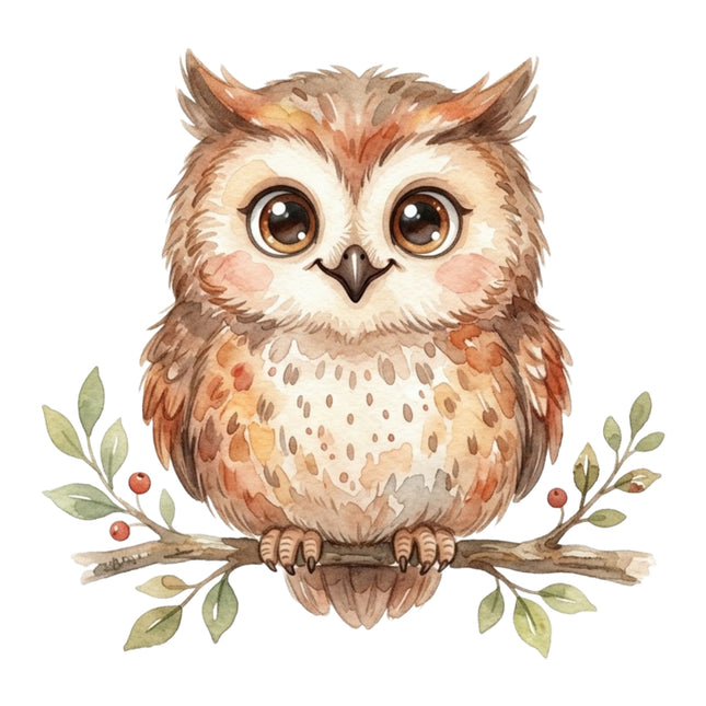 Owl 100% Cotton Fabric Panel Block Quilt Square AN4097