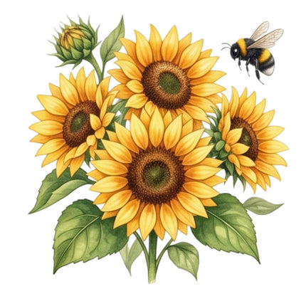 sunflower bee quilt block