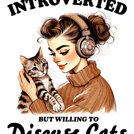 sarcastic cat fabric panel