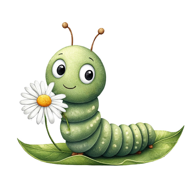 caterpillar cotton quilt square