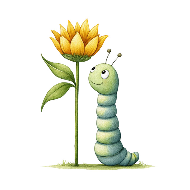 caterpillar cotton quilt square