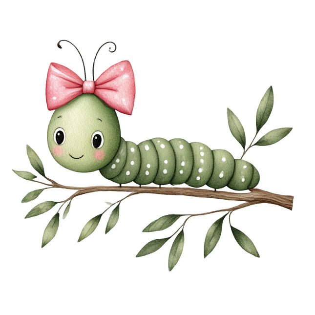 caterpillar cotton quilt square