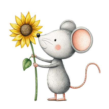 mouse cotton quilt square