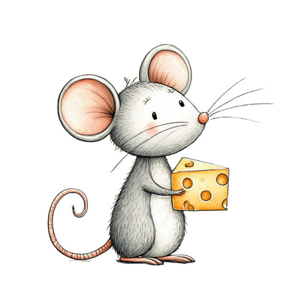 mouse cotton quilt square